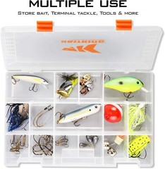 Heavy-Duty Fishing Tackle Storage Box – 4 Count with 18 Adjustable Compartments
