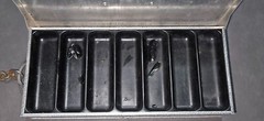 Vtg UMCO Model 10 Double Sided Aluminum Tackle Box Fishing With 14 Slot Inserts
