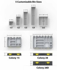 Buzbe Colony Modular Customizable Tackle Storage Bins – Choose Size