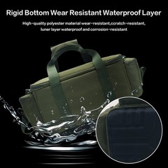 YVLEEN Large Outdoor Water-Resistant Fishing Tackle Bag 3600/3700 Box Army Green