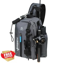 yuzhiyuan Small Fishing Tackle Bag with Rod Strap, Lightweight