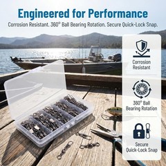 200 Pcs Alloy Steel Fishing Swivels with Ball Bearing – Corrosion Resistant Gear