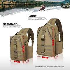 Fishing Backpack with Rod Holder, Lightweight Sling Bag Storge Gear and Equip…