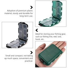2Pcs Durable Plastic Fishing Tackle Organizer Box Compact Storage Case