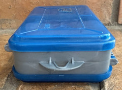 Vintage PLANO Mini Magnum 3213 2-Sided Pocket Tackle Box Organizer Blue/Grey