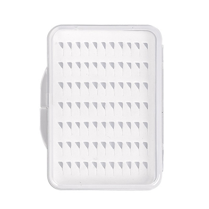 Slim EVA Foam Fly Box Clear Lid Fishing Box Competition Fishing Hook Tackle Box