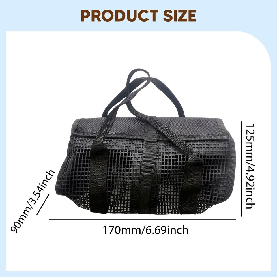 Fishing Jig Bag Padded Handle Mesh Pocket Protective Cover Jigging Lure Bag