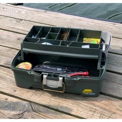 Plano 6201 One-Tray Tackle Box, Bait Storage, Extending Cantilever-tray Design