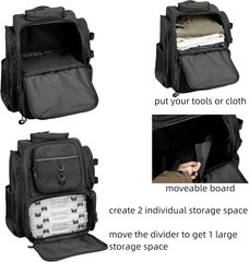 Fishing Backpack,Tackle Bag,with Tackle Boxes. Large Fishing Bag, Strong Materia