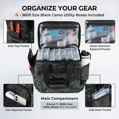 Kastking Baitspace Fishing Tackle Bag 4 Tackle Bait Binder Water-Resistant