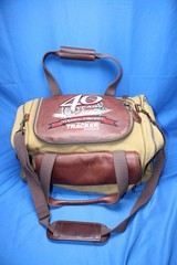 RARE Bass Pro Tracker Fishing Tackle Duffel Bag Canvas Leather Tracker Boats