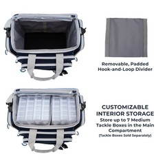 Osage River Medium Saltwater Resistant Fishing Tackle Bag Waterproof Bottom Navy