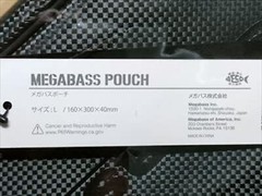 Megabass Bag Pouch Case L 16×30cm Black Logo Fishing Sports Japan