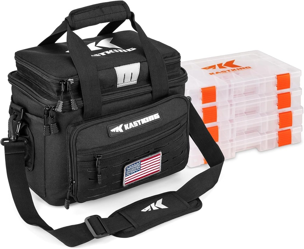KastKing Karryall Tackle Bags Fishing With 4 * 3600 /3700 Tackle Trays Storage