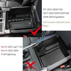 Center Console Organizer Compatible with Ford F150 2015-2020, 2017-2022 F250