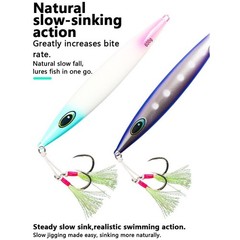 Iron Plate Lure UV Glow Effect Fast Water Cutting Design 150g 300g 450g 600g