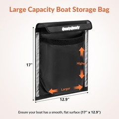 6/12/17in Boat Storage Bag Adjustable Organizer, Mesh Large Boat Storage Bag US