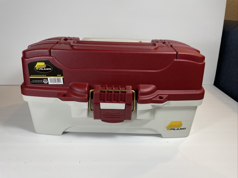 Plano 6201 One-Tray Tackle Fishing Box Lightweight Sturdy Brass Latch Genuine
