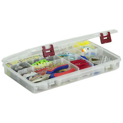 (2 pack) Plano ProLatch Stowaway Large Clear Organizer Tackle Box, Large, Clear