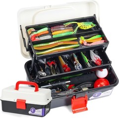 3 Layers Tackle Box with Tackle Included, 321Pcs Fishing Lures Kit Contains P…