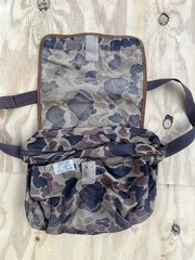 Vintage Orvis Fishing Tackle Bag Duck Hunter Camo Shoulder Messenger Leather