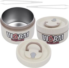 2Pcs Live Bait Storage,Fishing Bait Container, Stainless Steel Worm Storage B…