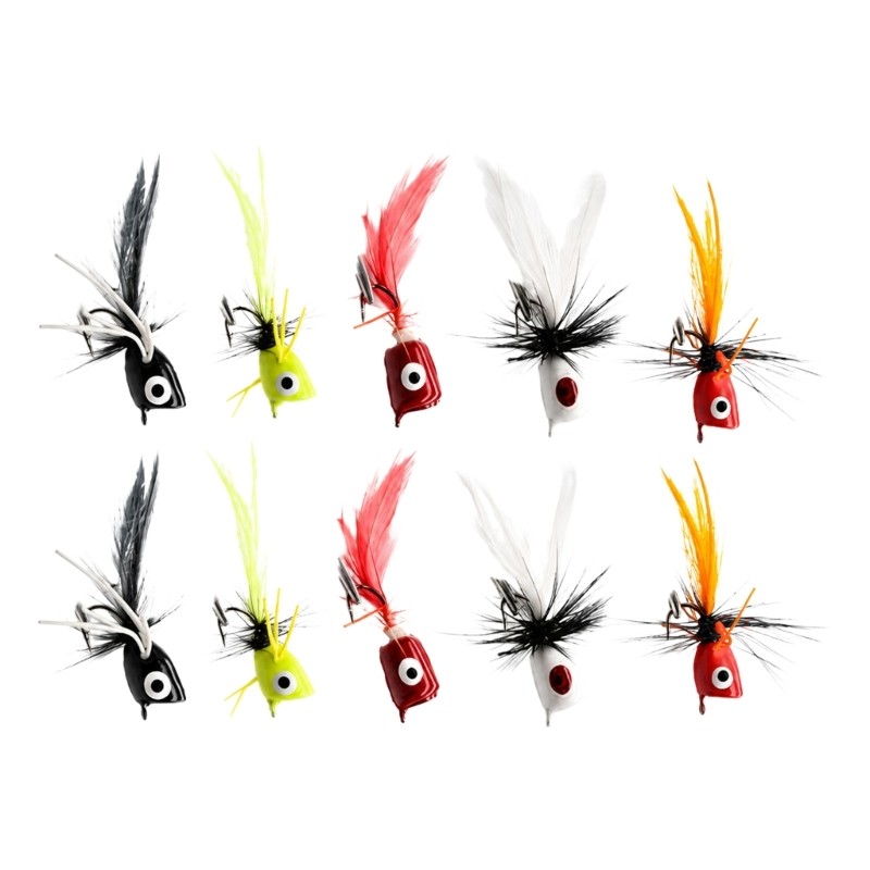 Casting Fly Set with Feather Tail and Single Hook Build for Fly Use