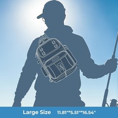 KastKing BaitSpace Fishing Sling Bag with Rod Holder