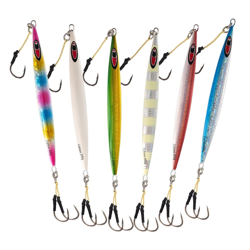 CalissaOffshore® Speed Jig 80g – 550g Tuna Rigged 3/0 + 7/0 Assist Hooks Bu