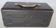 Vintage My Buddy Metal Fishing Tackle Box 2 Trays Gray
