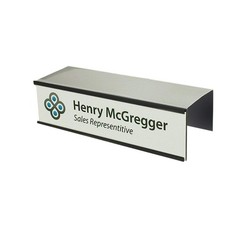 The Original Quality Aluminum, Changeable Cubicle Nameplate Holder, Satin Sil…