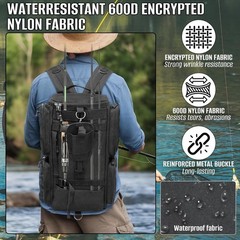 Fishing Tackle Backpack 20L Rod Holder Water Resistant LIWSHWZ
