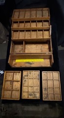 Vintage Wooden Tackle Box 17x8x8 Hand Made