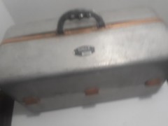 Vintage UMCO 1000A Aluminum Copper Colored Tackle Box 7 Tray, Clean Great Shape