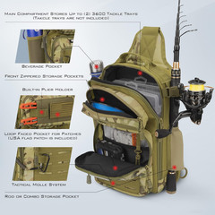 Blowbak Tactical Sling Tackle Bag-Lightweight Fishing Backpack Storge Fishing Ge