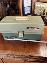 Vintage Plano Tackle Box W/Assorted Fishing Supplies Inside *Some New Supplies!