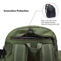 BASSDASH Water-Resistant Fishing Tackle Backpack | Rod Holder & Rain Cover