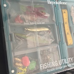 Brookstone Fishing Utility Took Kit Durable Storage Case With Magnetic Closure