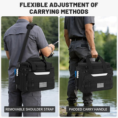 20L Fishing Tackle Bag Empty, Fits 3400-3600 & 4007 Lure Boxes, Water Resistant