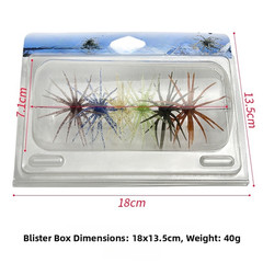 6 Pack Floating Sea For Urchin Lure TPE Soft Bait for Freshwater Saltwater