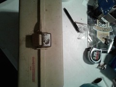 Vintage Tan Brown Old Pal Woodstream tacklebox