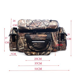 JSFUN Waterproof Fishing Tackle Bag 50x30x25cm Large 2-Layer Shoulder Bag