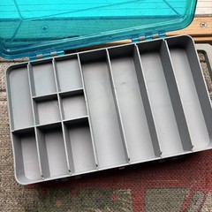 PLANO 3215 Mini Magnum Pocket Pak 2 Sided Fishing Tackle Box BLUE Vintage