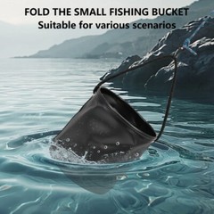 Foldable Fishing Bucket Water Container Folding Camping Wash Basins for Outdoor