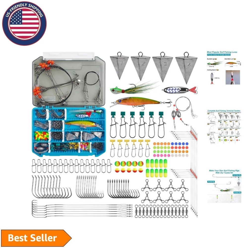 Portable 161pcs Saltwater Fishing Gear Kit – Perfect for Travel and Adventure