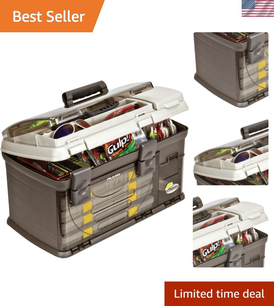 Durable Tackle Box with DuraView Access and Removable Bait Racks – Fish in Style