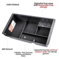Center Console Organizer for 2014-2018 Chevy Silverado 1500 / GMC Sierra black