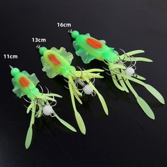 Plastic Glow for OCTOPUS Squid Lure with Stainless Hooks for Reliable Catch