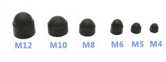 170Pcs M4 M5 M6 M8 M10 M12 Black Bolt Covers Screw Caps Assortment Kit, Plast…