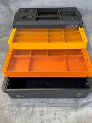 Vintage Le Box Norca Fishing Tackle Box Multi Color W/ Trays Excellent Condition
